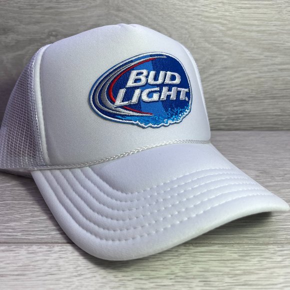 OTTO Accessories New Vintage Style Bud Light Beer White Trucker Hat